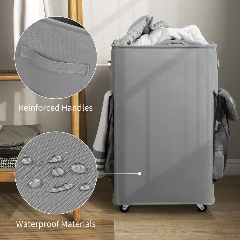 Chrislley 90L Rolling Laundry Basket Large Laundry Hamper with Wheels – My  Store